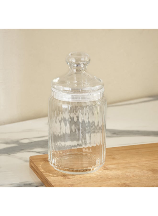 Home Box Luminarc Striped Glass Jar - 1000 ml - Image 1